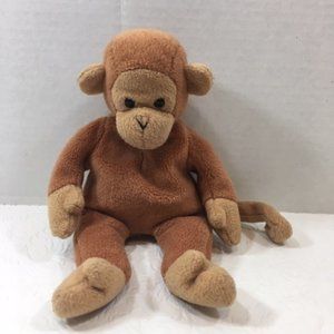 TY Beanie Baby - BONGO the Monkey No Tags 1995 8"